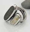 silver beach stone statement ring