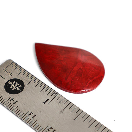 red coral cabochon for jewelry making