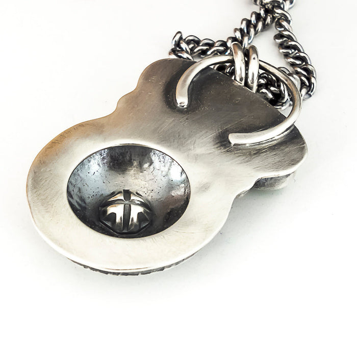 Sterling Silver Cochise  Turquoise Pendant