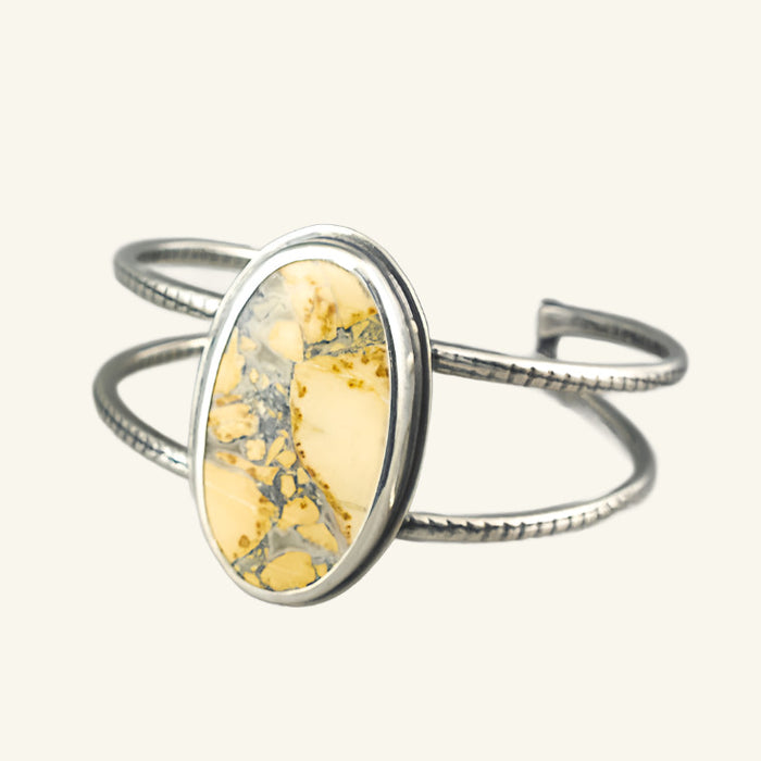 sterling silver maligano jasper cuff bracelet