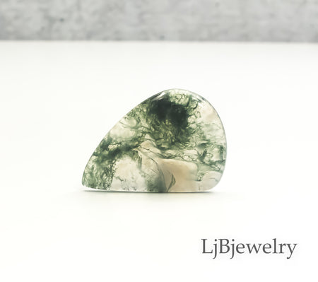 moss agate cabochon