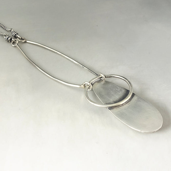 Handcrafted Sterling Silver Ocean Jasper Pendant Necklace