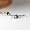 silver pearl dangle earrings