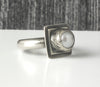 sterling silver pearl ring