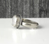 Silver pearl ring