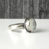 Silver pearl ring