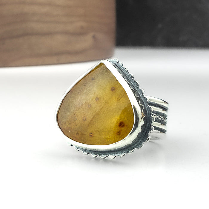 silver quartz ring