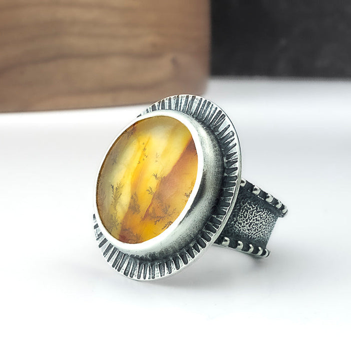 silver quartz ring