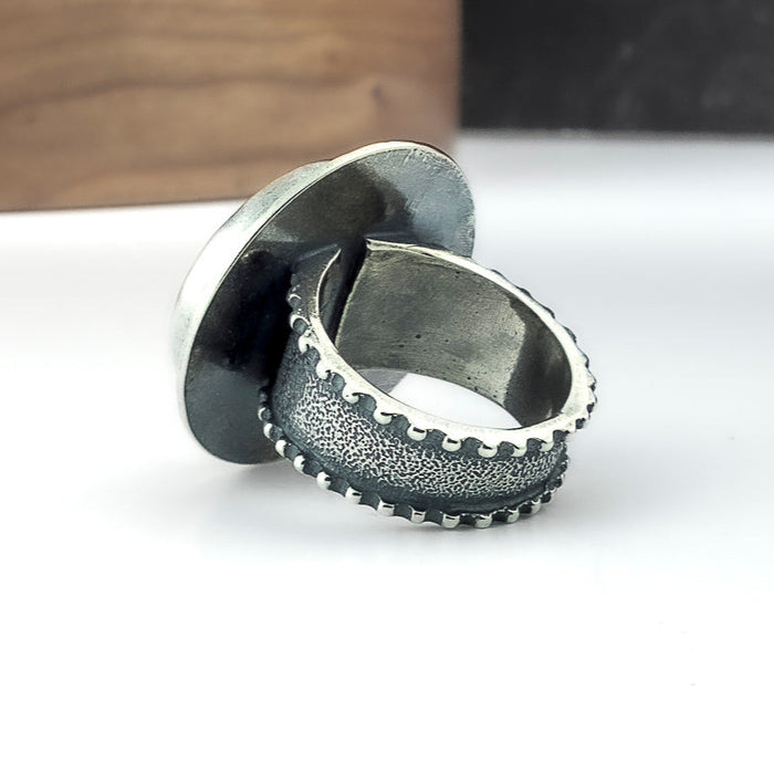 silver quartz ring