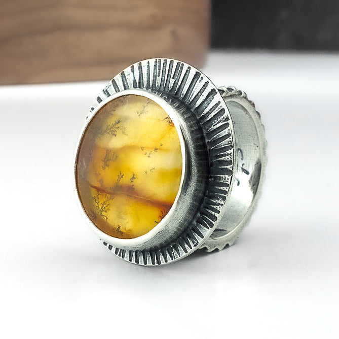 silver quartz ring