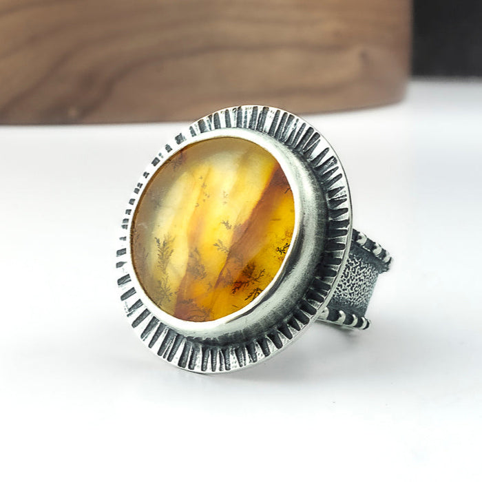 silver quartz ring