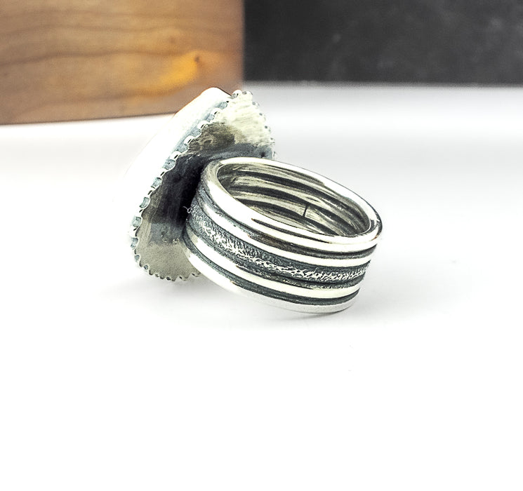 silver quartz ring