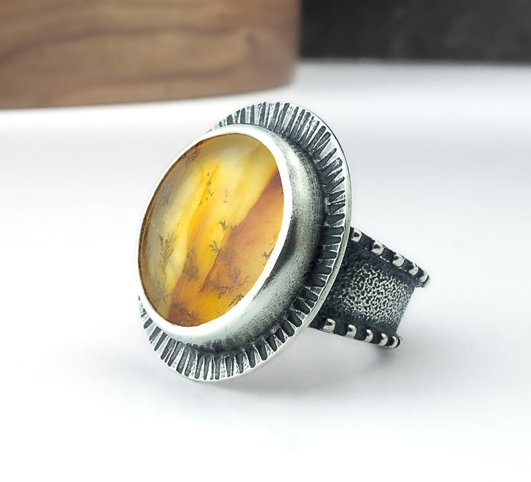 silver quartz ring