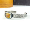 agate silver cuff bracelet