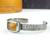 silver agate cuff bracelet