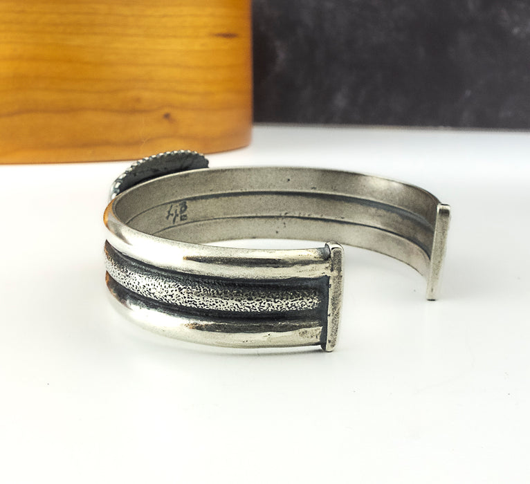 silver quartz cuff bracelet