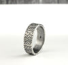 sterling silver textured stacking ring