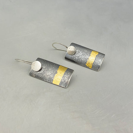 silver and gold dangle earrings for women