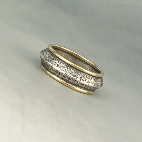 sterling silver and gold ring