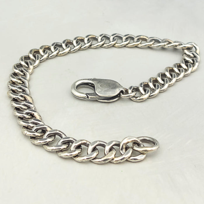 sterling silver curb chain bracelet