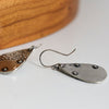 silver dangle earrings with texture