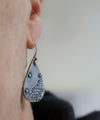 silver dangle earrings with texture