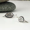 sterling silver dangle leaf earrings