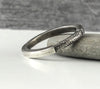 silver textured stacking ring