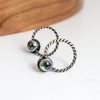 silver stud earrings with topaz