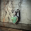 g silver turquoise heart pendant necklace