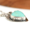 sterling silver turquoise heart pendant necklace