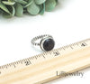 black onyx silver ring