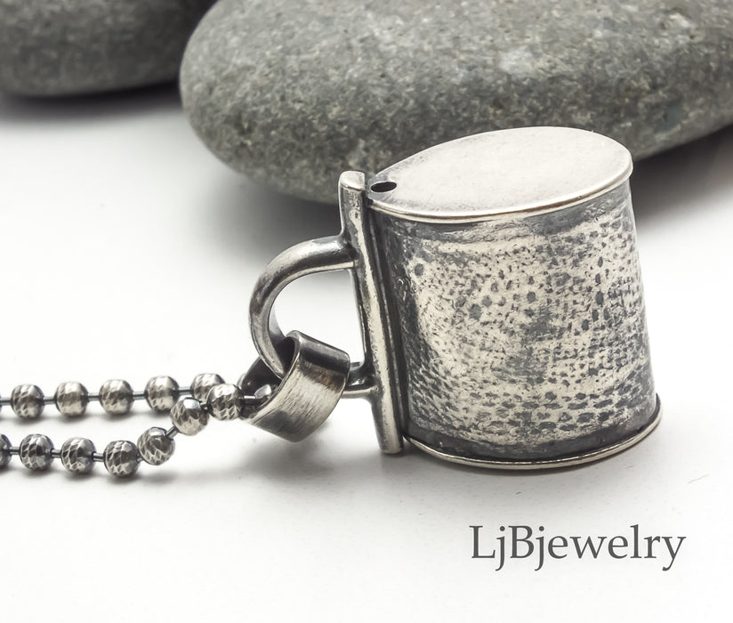 silver purse necklace