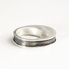 silver hollow form statement ring