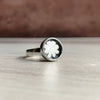 small sterling silver flower ring