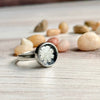 small sterling silver flower ring