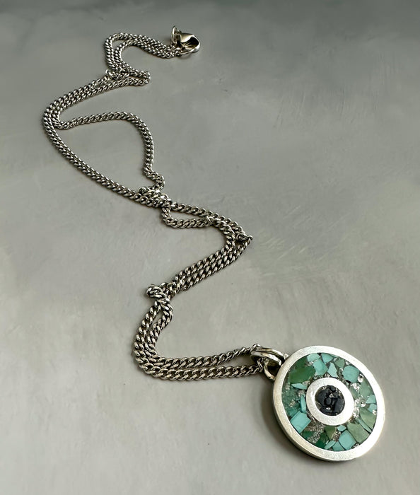 turquoise inlay pendant