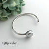 sterling silver pearl cuff bracelet