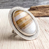 sterling silver agate statement ring