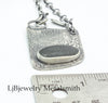 silver stone pendant necklace