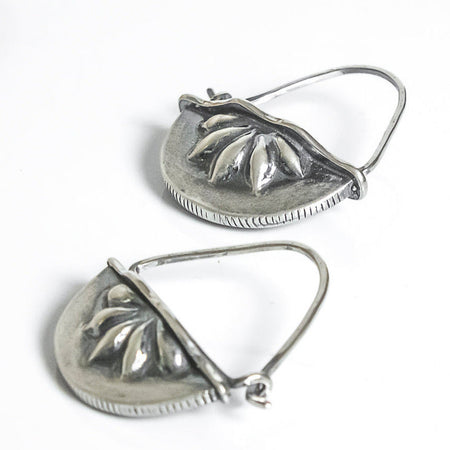 silver statement dangle earrings for women