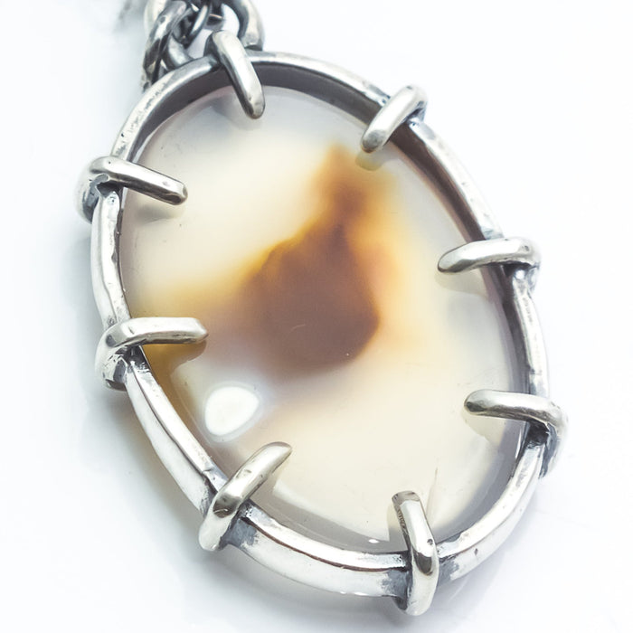 one of a kind carnelian agate pendant