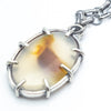 sterling silver agate pendant necklace for women