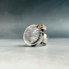 sterling silver and citrine statement ring