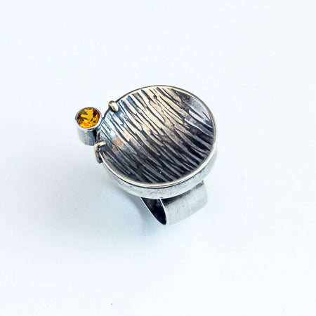 citrine statement ring
