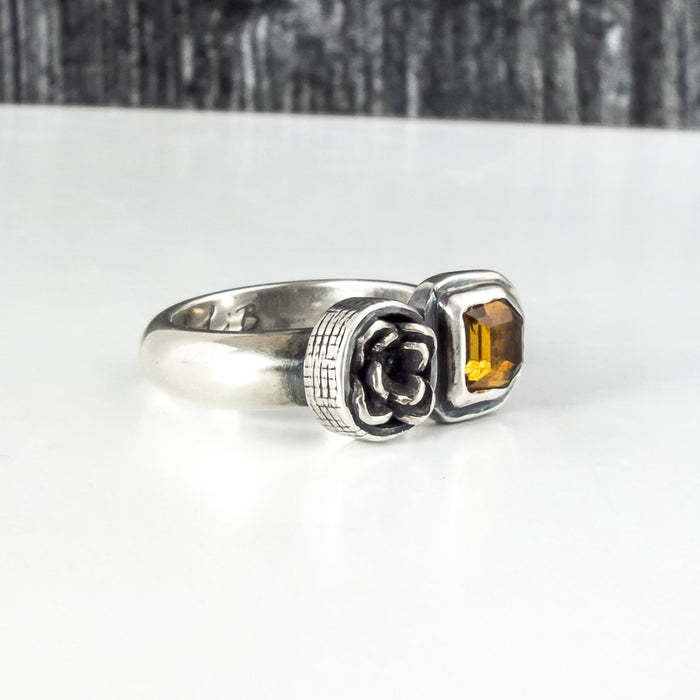 Sterling Silver Double Sided Tourmaline Ring