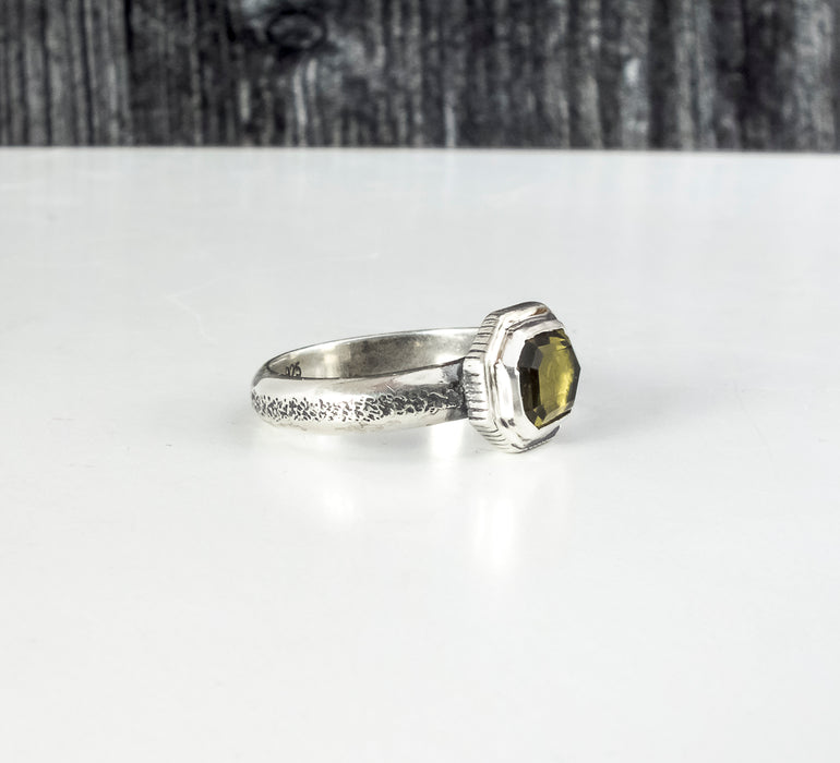Sterling Silver Green Tourmaline Ring
