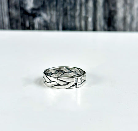 silver braided ring