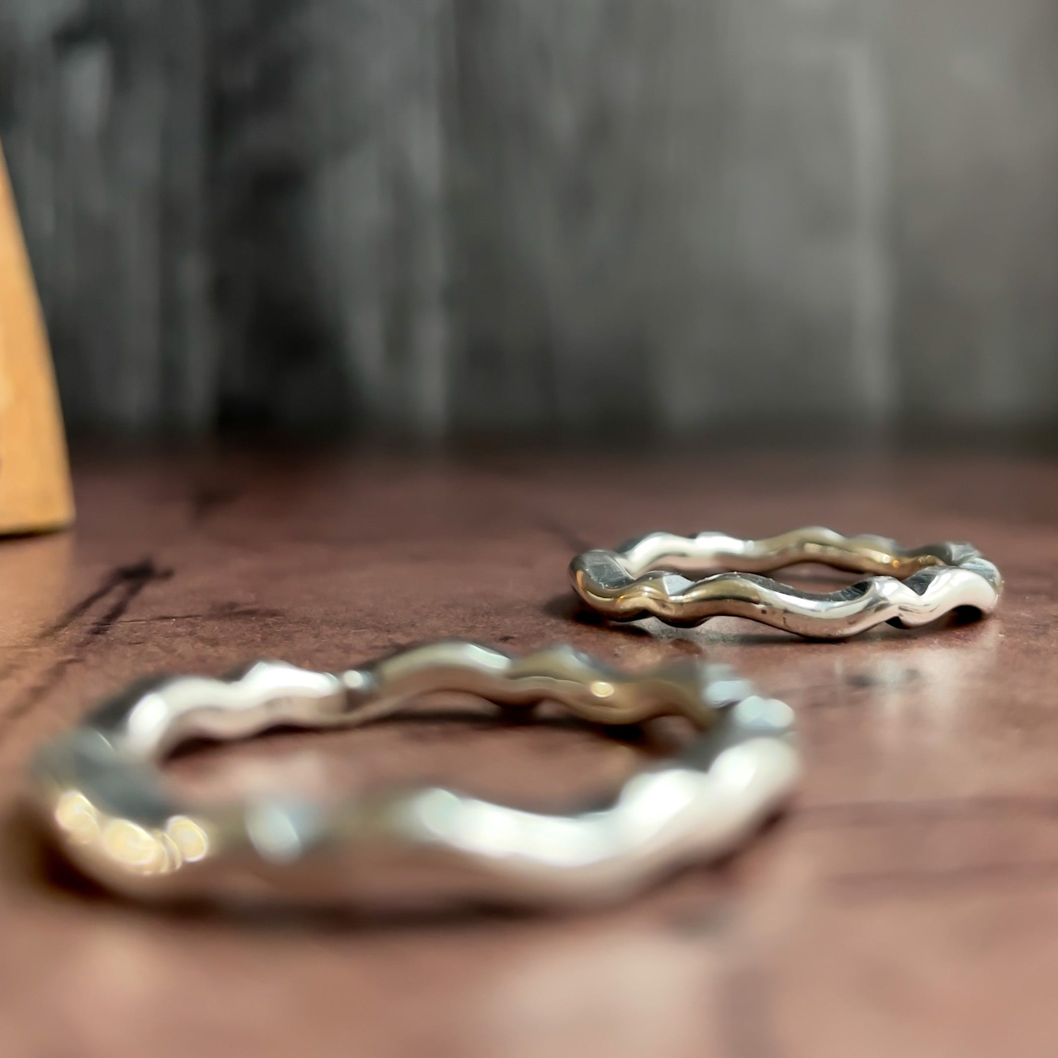 Handmade Sterling Silver Stacking Wave Ring– LjBjewelry