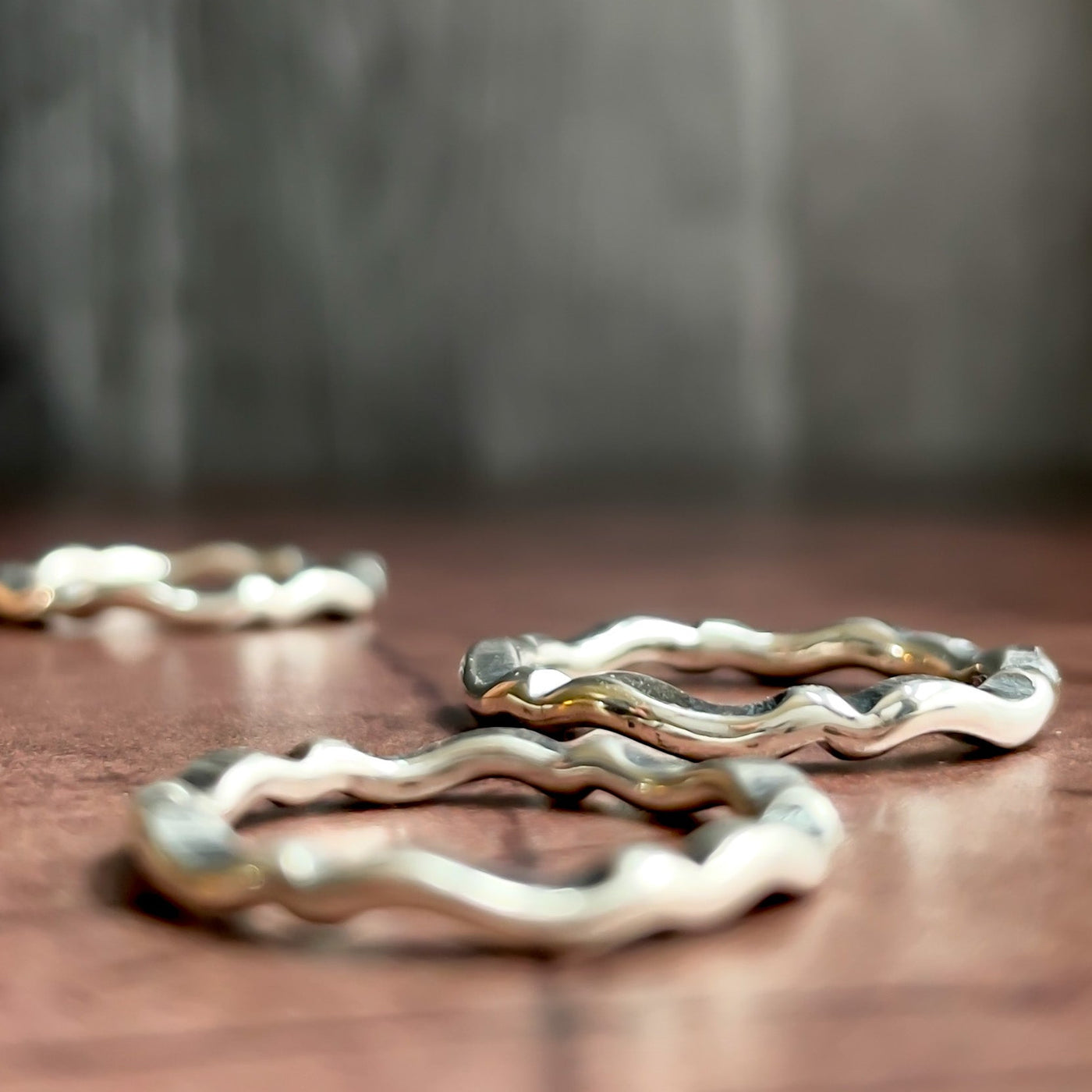 Handmade Sterling Silver Stacking Wave Ring– LjBjewelry